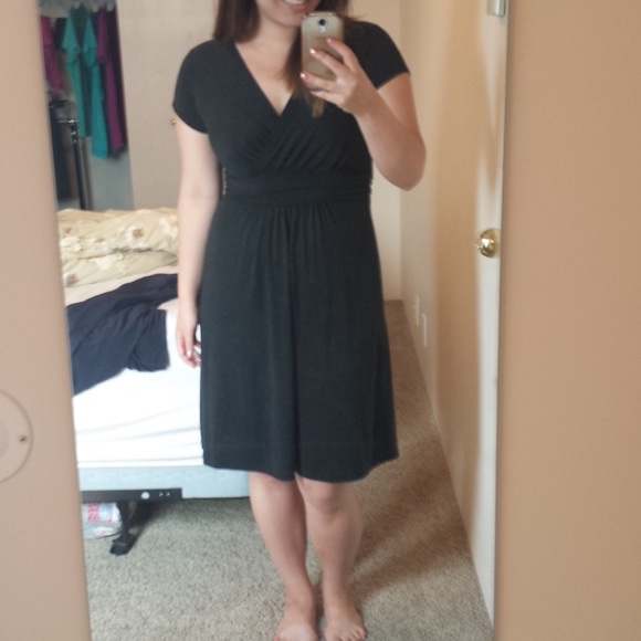 Dark Grey stretchy summer dress (M) - Picture 2 of 2